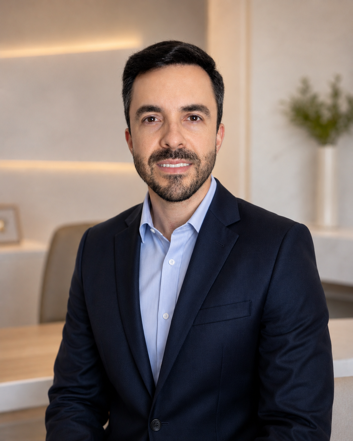 Dr. Pedro Ivo Machado, neurologista em Juiz de Fora, no consultório